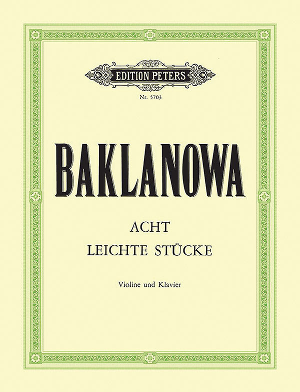 Baklanowa: 8 Easy Pieces for Violin and Piano