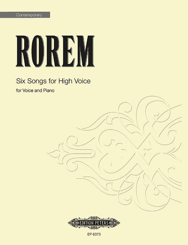 Rorem: Six Songs for High Voice