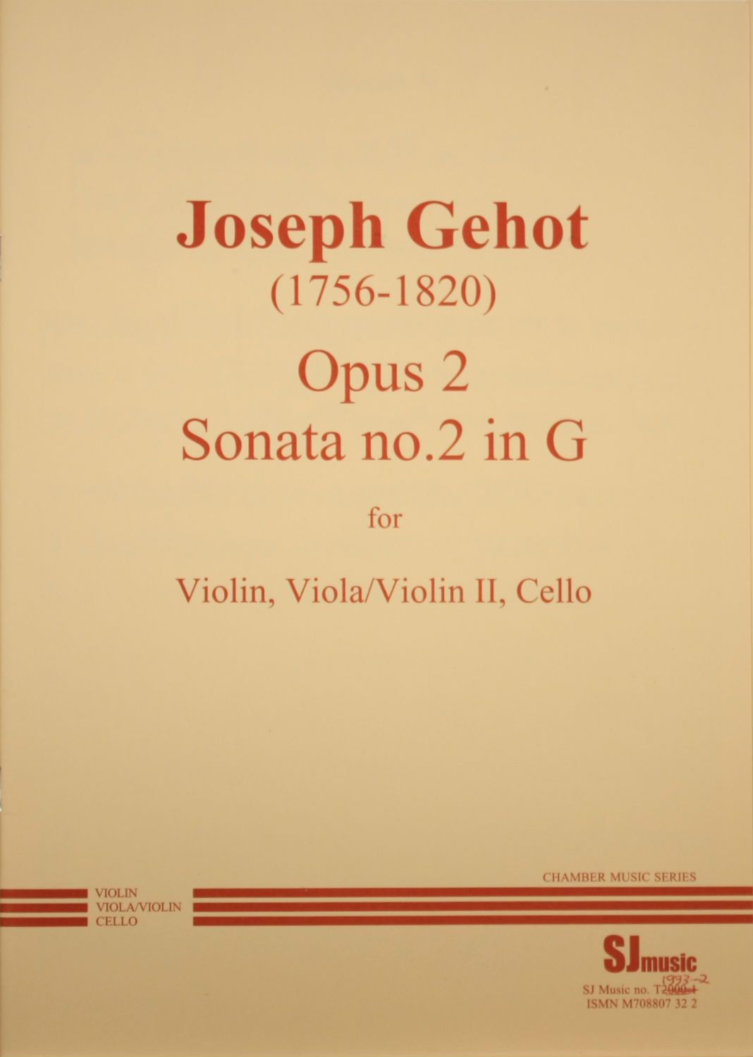 Gehot: String Trio in G Major, Op. 2, No. 2