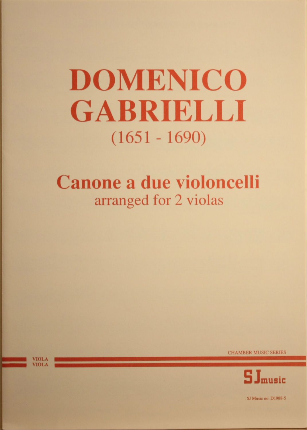 Gabrielli: Canon (arr. for 2 violas)