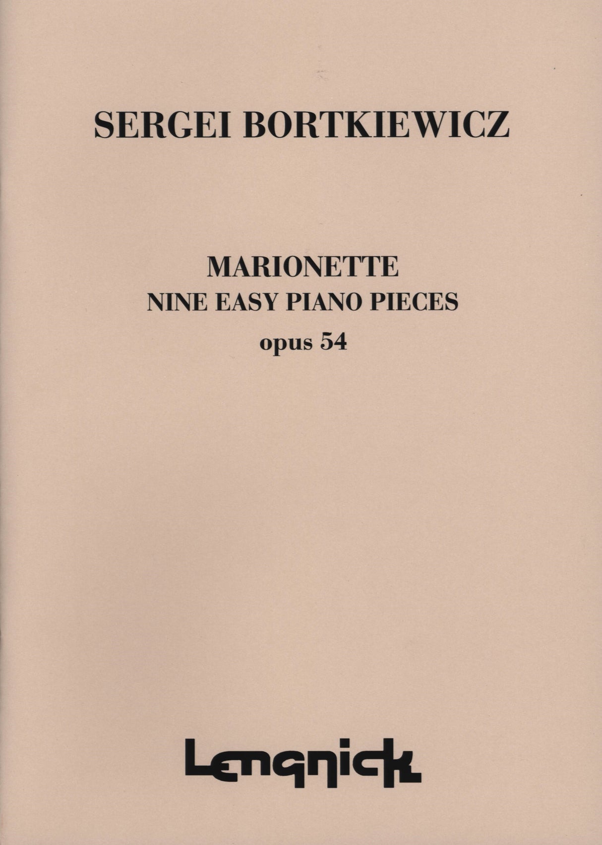 Bortkiewicz: Marionette, Op. 54