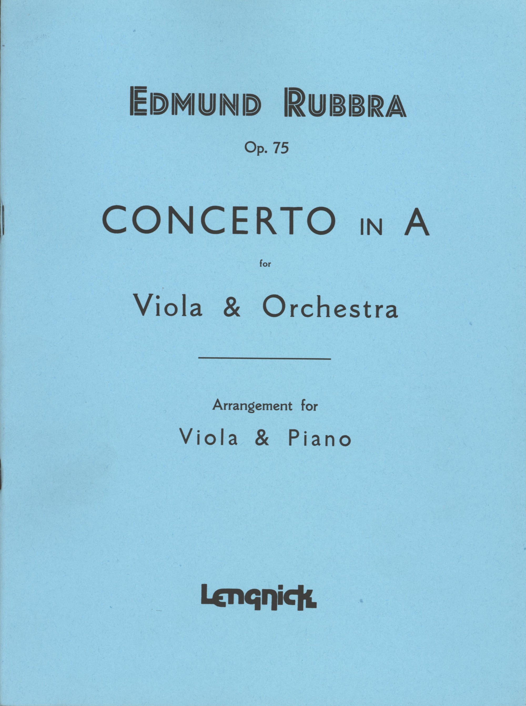 Rubbra: Viola Concerto, Op. 75