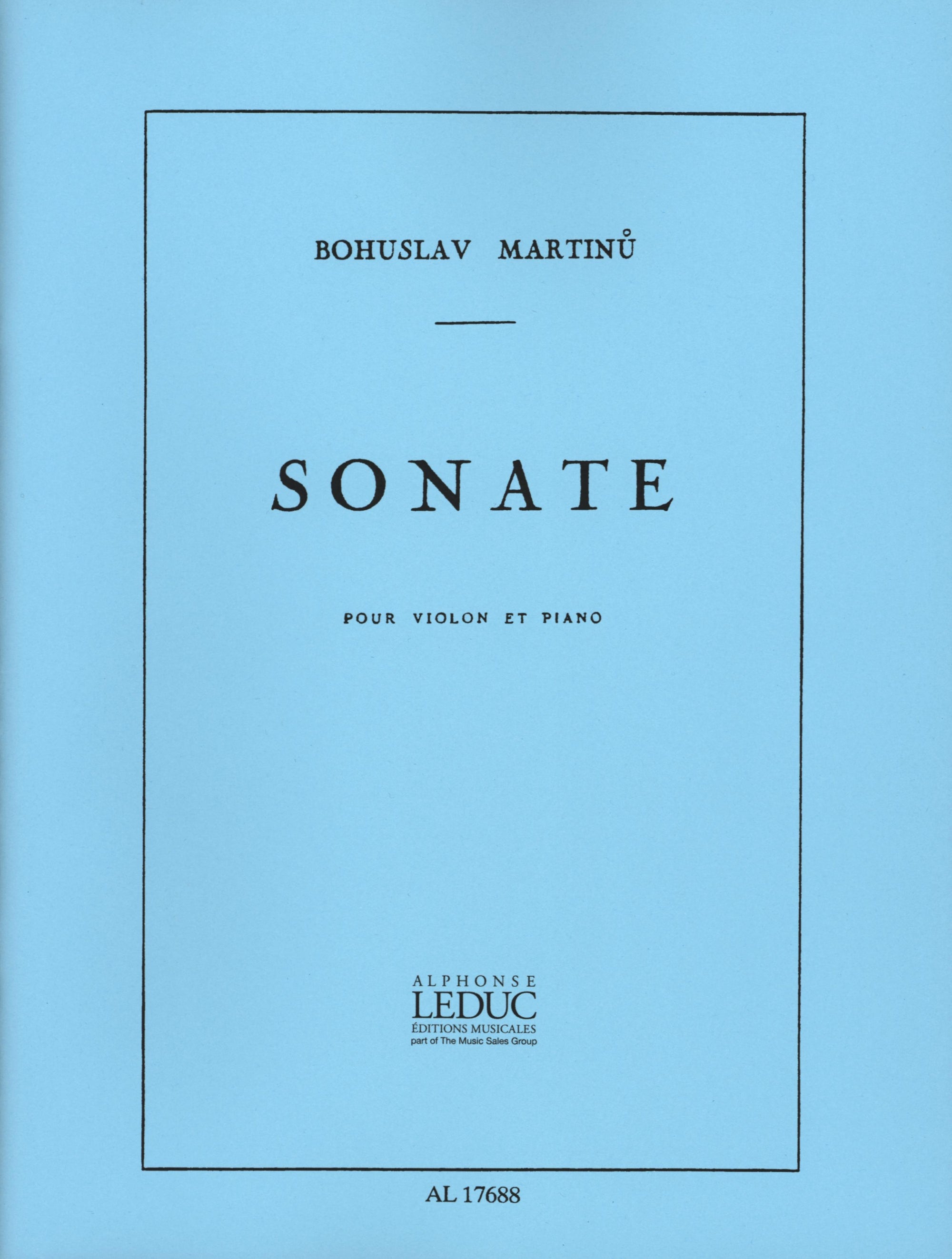 Martinů: Violin Sonata No. 1, H 182