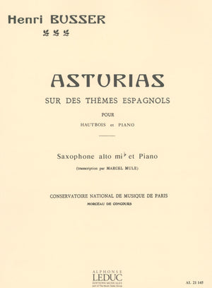 Busser: Asturias on Spanish Tunes, Op. 84 (arr. for alto sax)