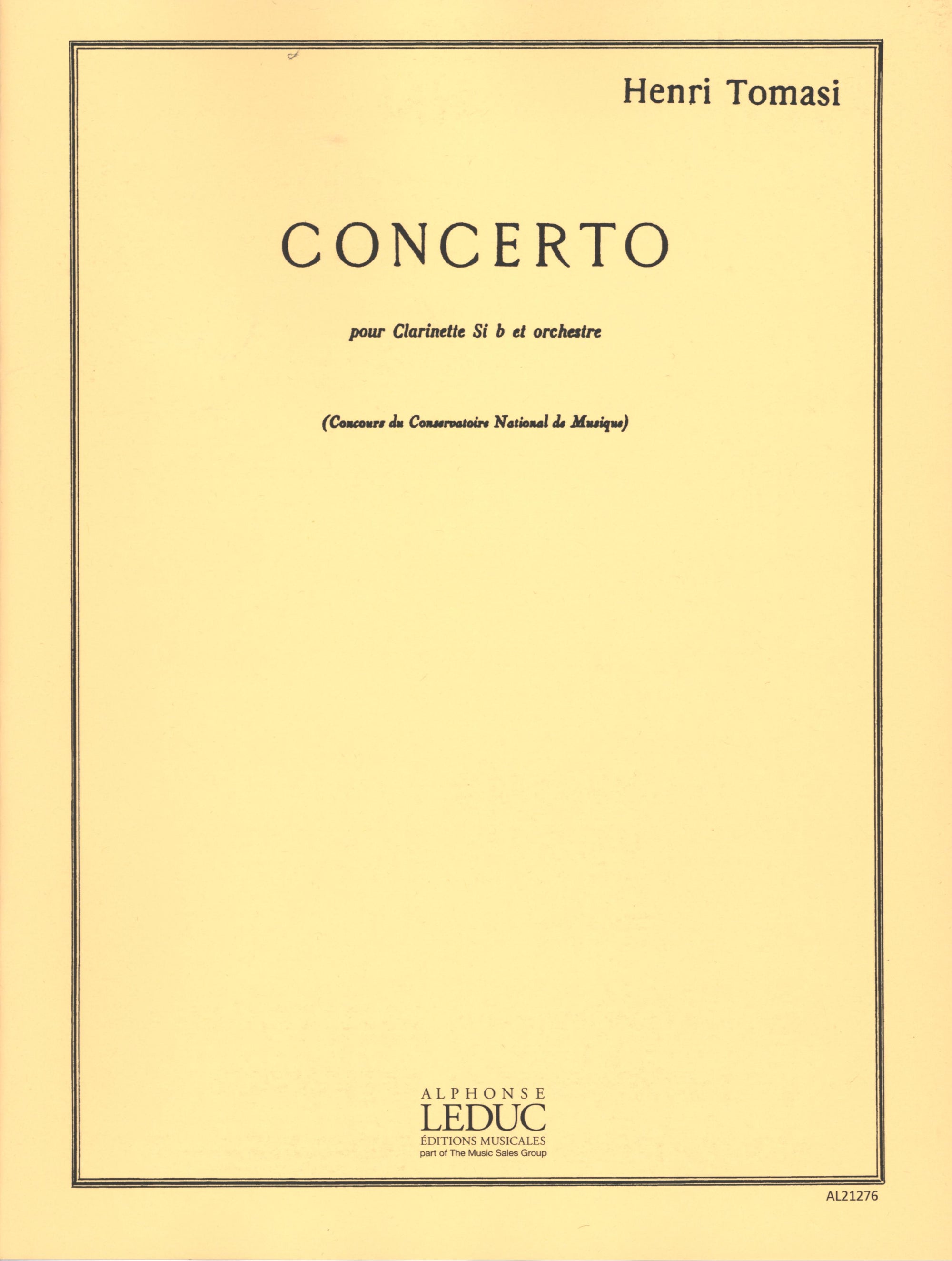 Tomasi: Clarinet Concerto
