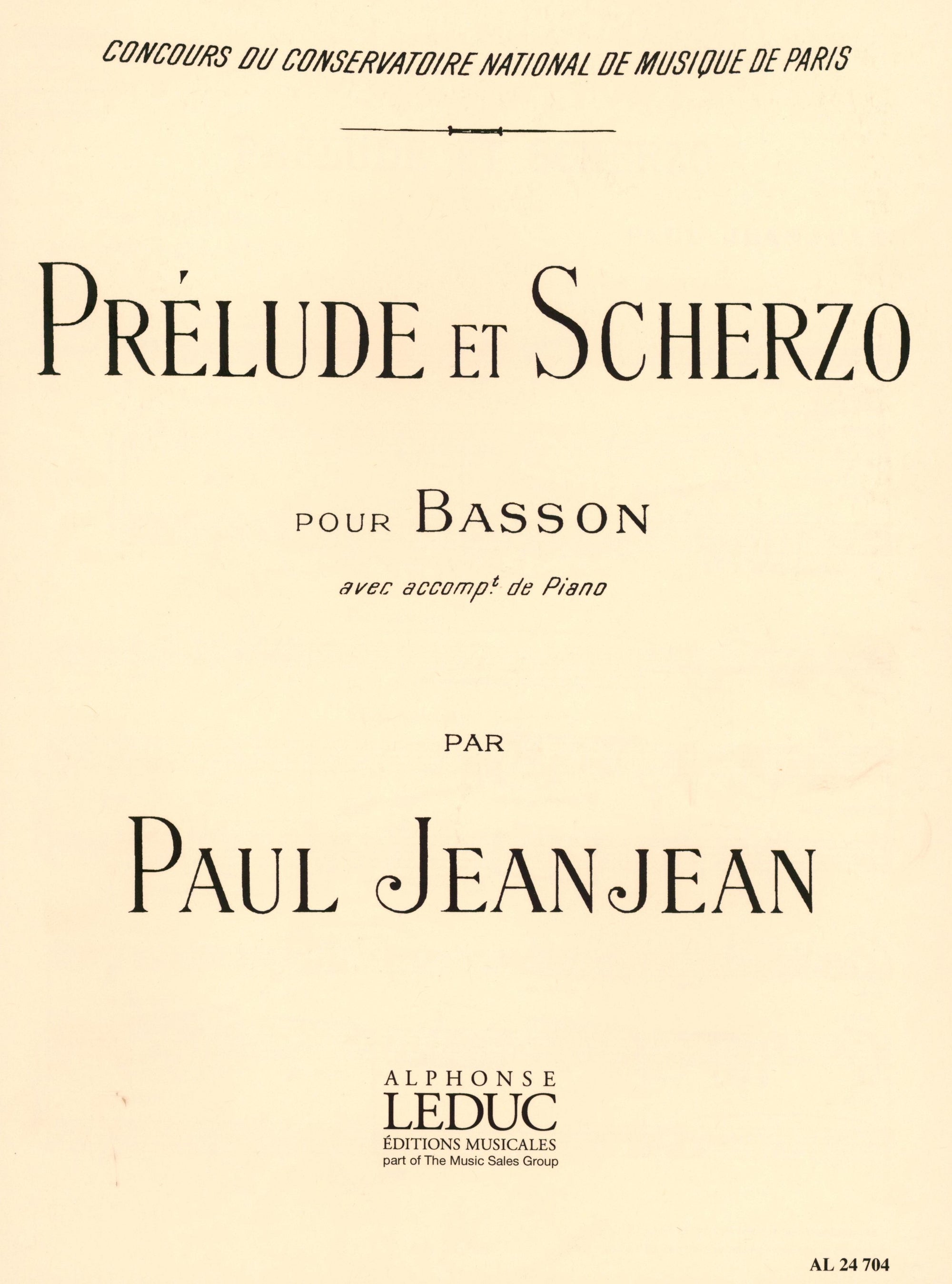 Jeanjean: Prélude et Scherzo