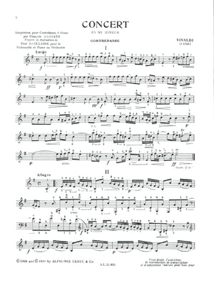 Vivaldi: Concerto in E Minor (arr. for double bass)