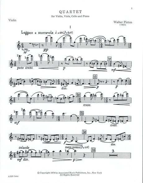 Piston: Piano Quartet