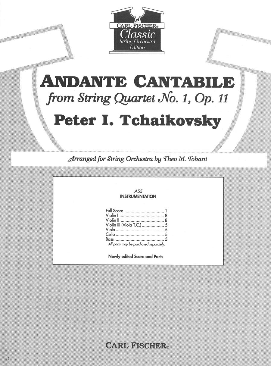 Tchaikovsky: Andante Cantabile arr. for string orchestra