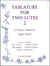 Tablature for 2 Lutes - Book 2 (12 Duets)