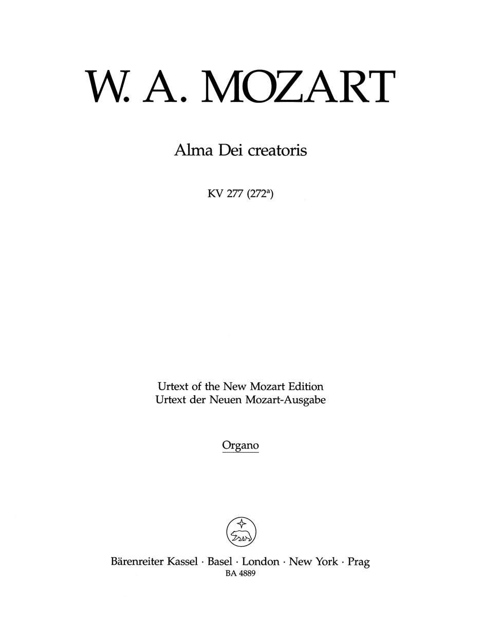 Mozart: Alma Dei creatoris, K. 277 (272a)