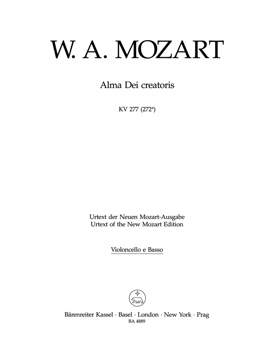 Mozart: Alma Dei creatoris, K. 277 (272a)