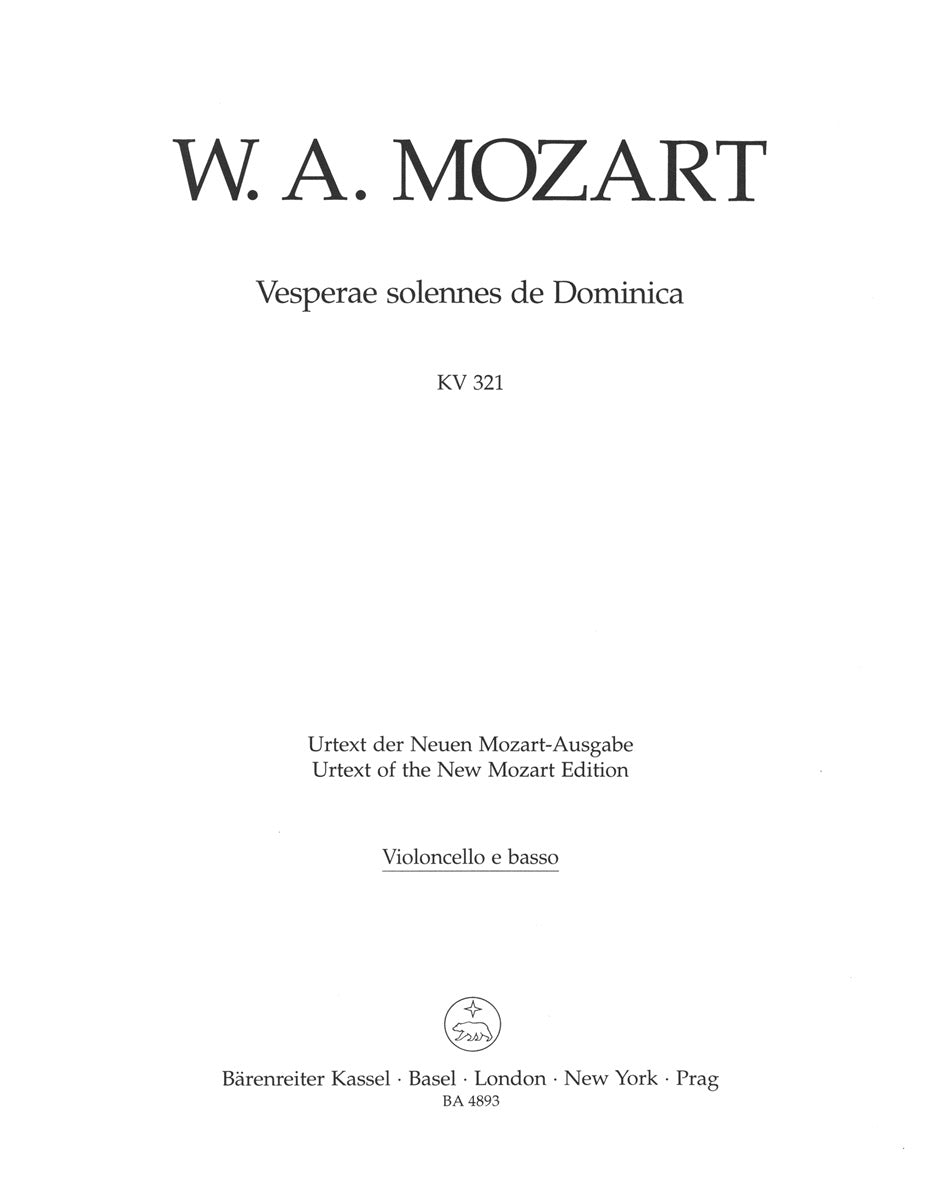 Mozart: Vesperae solennes de Dominica, K. 321