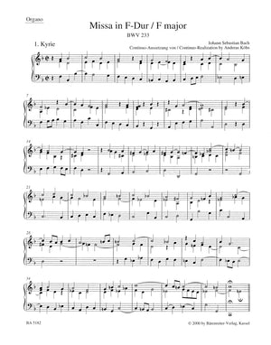 Bach: Mass in F Major, BWV 233