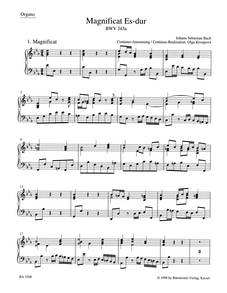 Bach: Magnificat in E-flat Major, BWV 243a