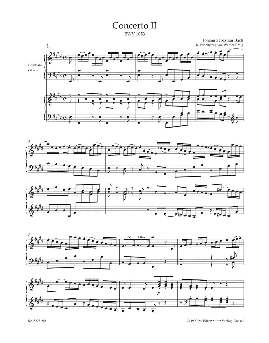 Bach: Harpsichord Concerto No. 2 in E Major, BWV 1053