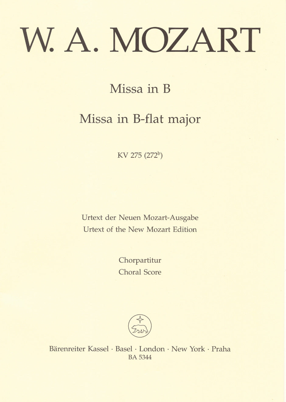 Mozart: Missa brevis in B-flat Major, K. 275 (272b)