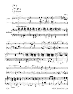 Schubert: Piano Trio in B-flat Major, Op. 99, D 898