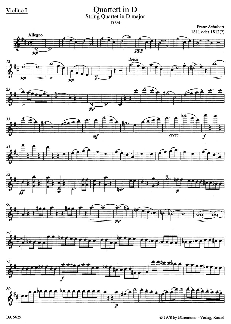 Schubert: Quartets - Volume 1 - Ficks