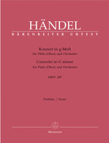 Handel: Concerto for Flute (or Oboe) in G Minor, HWV 287