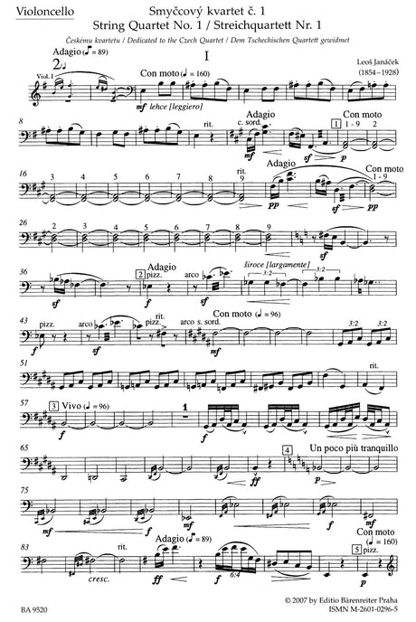 Janáček: String Quartet No. 1 ("Kreutzer Sonata")
