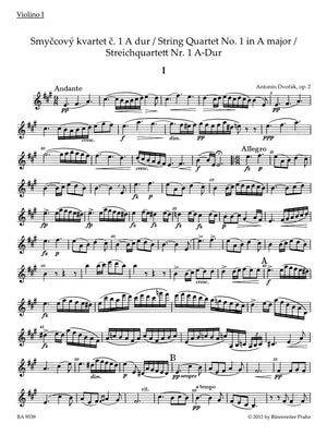 Dvořák: String Quartet No. 1 in A Major, Op. 2