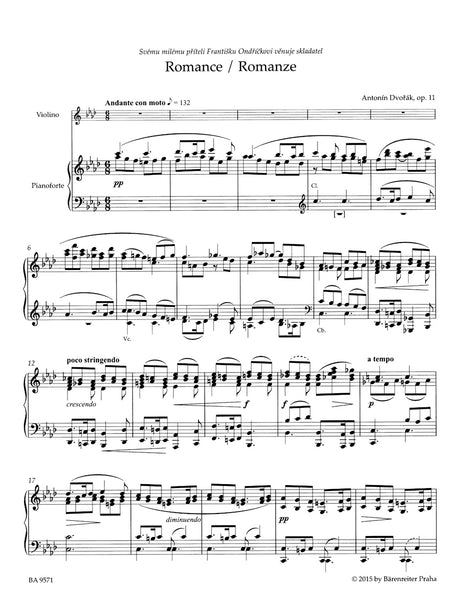 Dvořák: Romance in F Minor, Op. 11