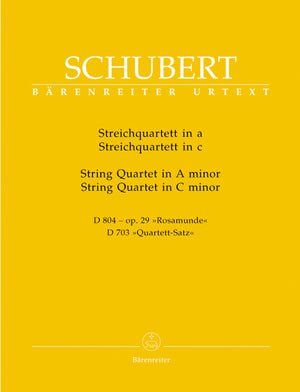 Schubert: String Quartets, Op. 29, D 804 ("Rosamunde") and D 703 ("Quartett-Satz")
