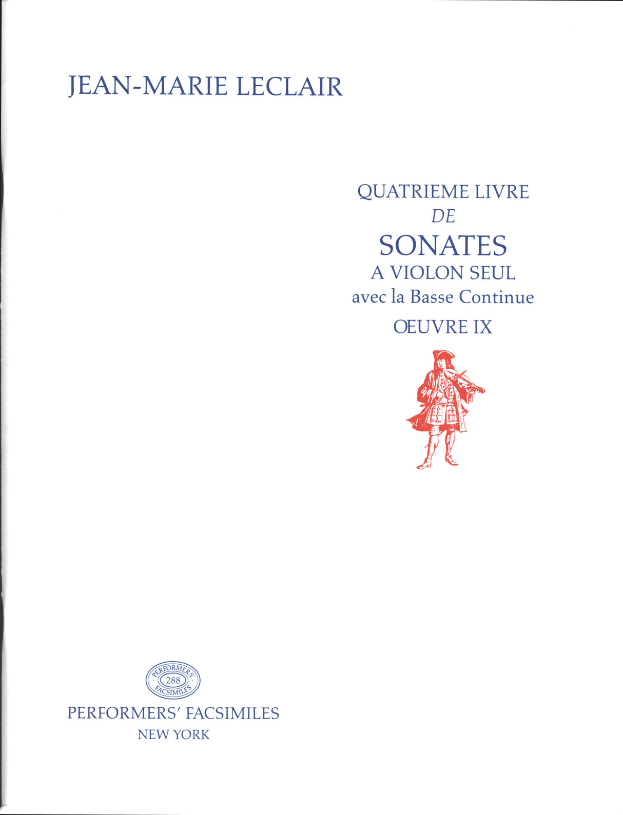 Leclair: 12 Violin Sonatas, Op. 9