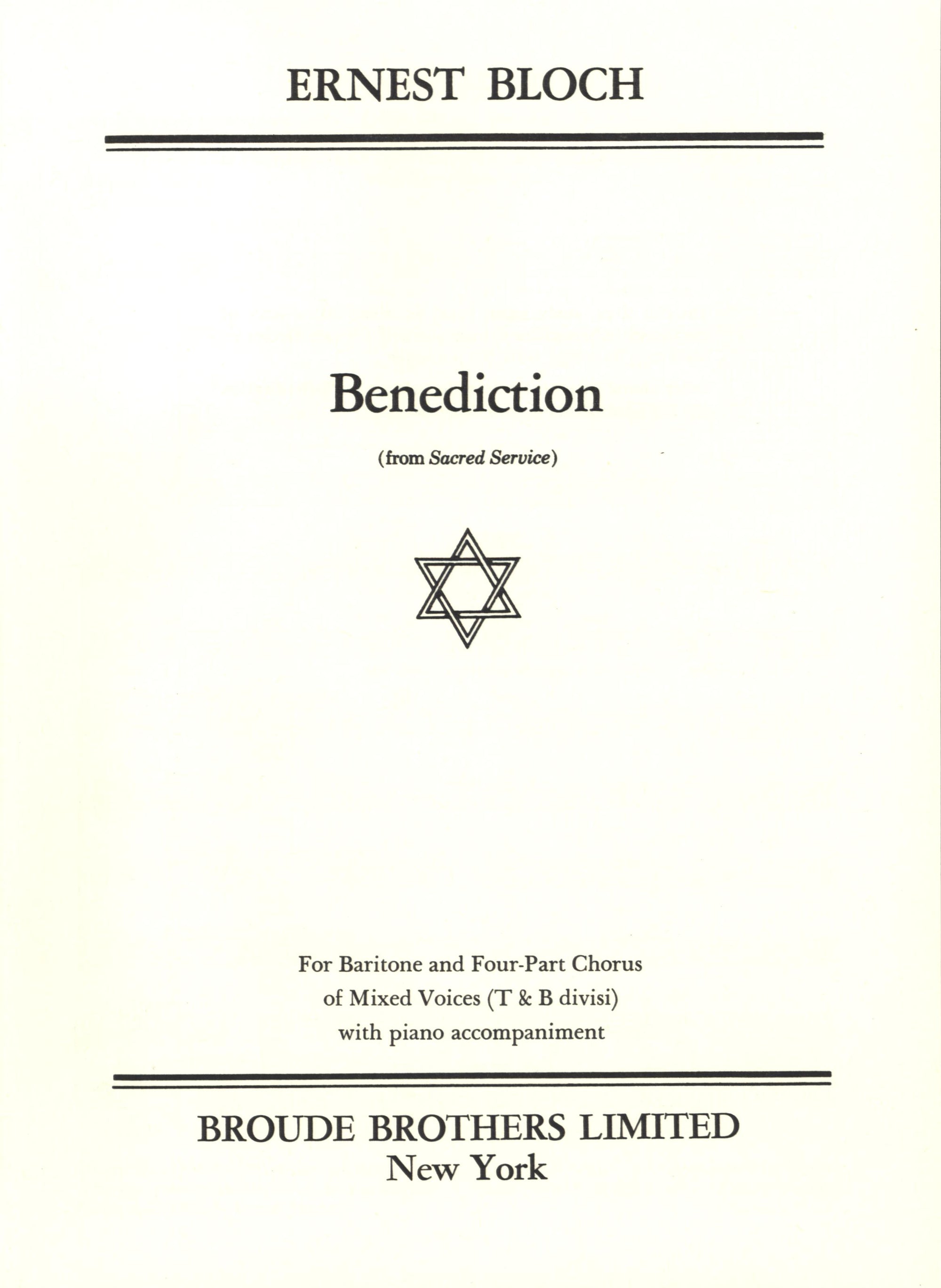Bloch: Benediction from Sacred Service