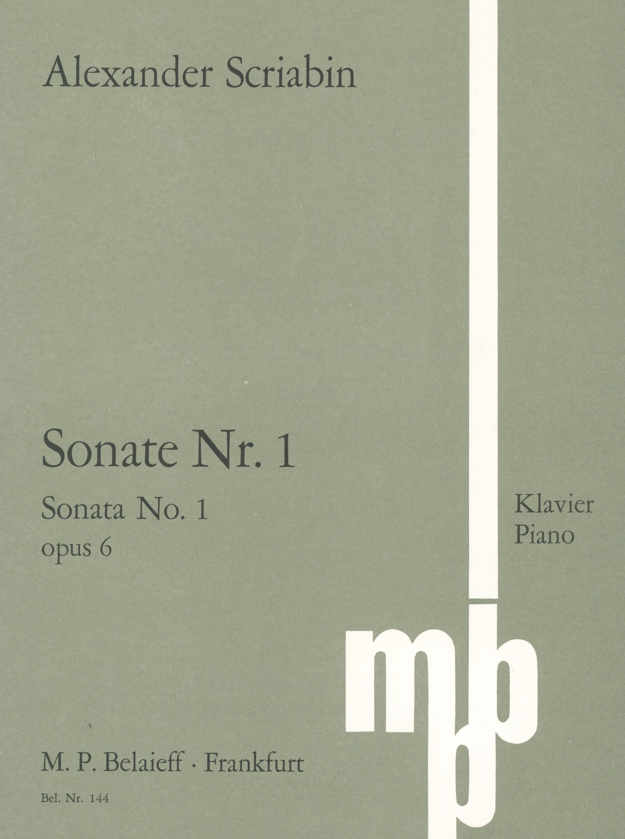 Scriabin: Piano Sonata No. 1 in F Minor, Op. 6