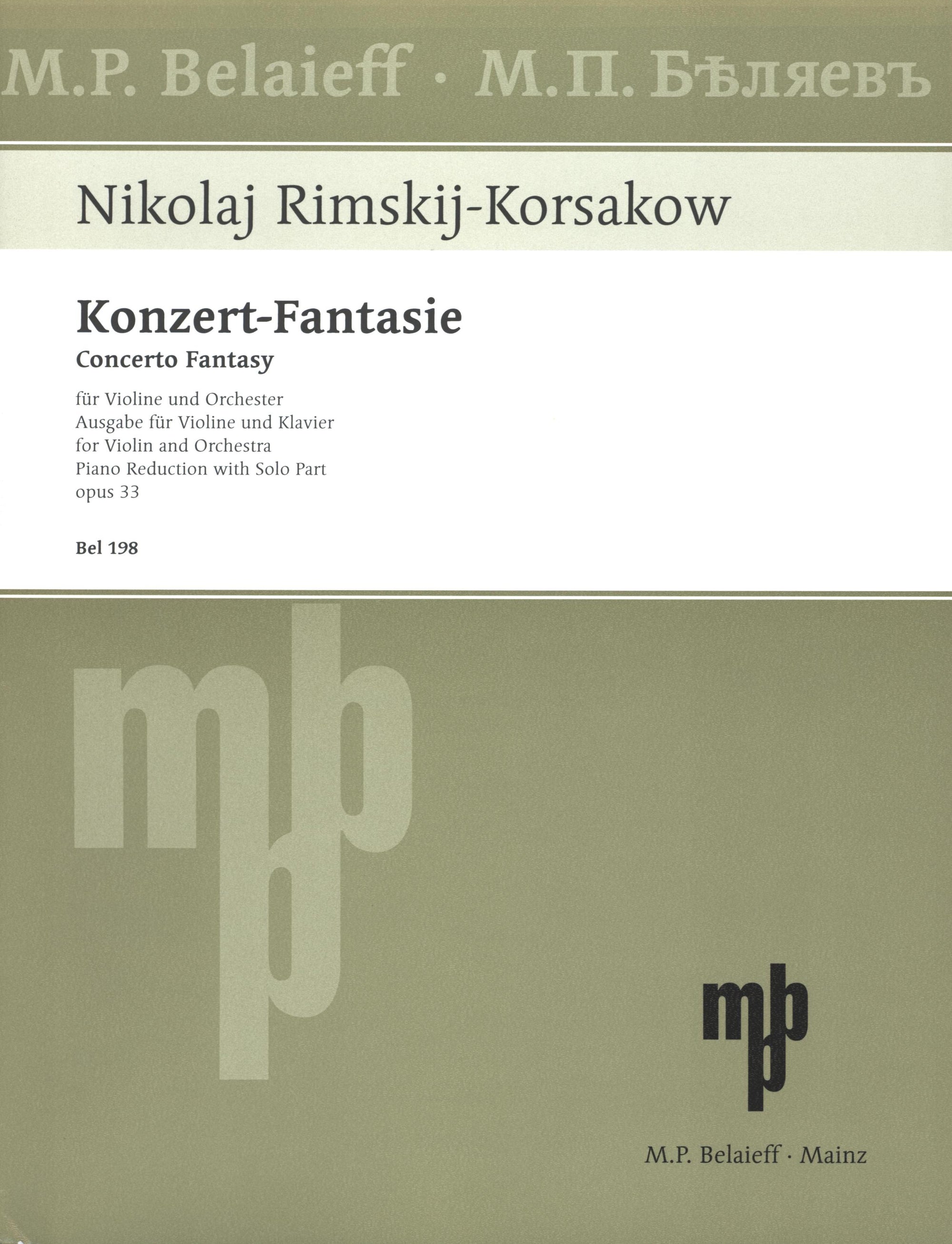 Rimsky-Korsakov: Fantasy on Russian Themes, Op. 33