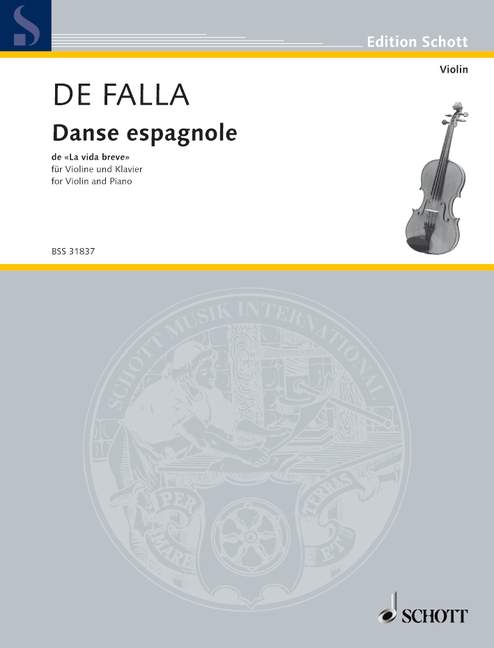 Falla: Danse espagnole from La vida breve (arr. for violin & piano)