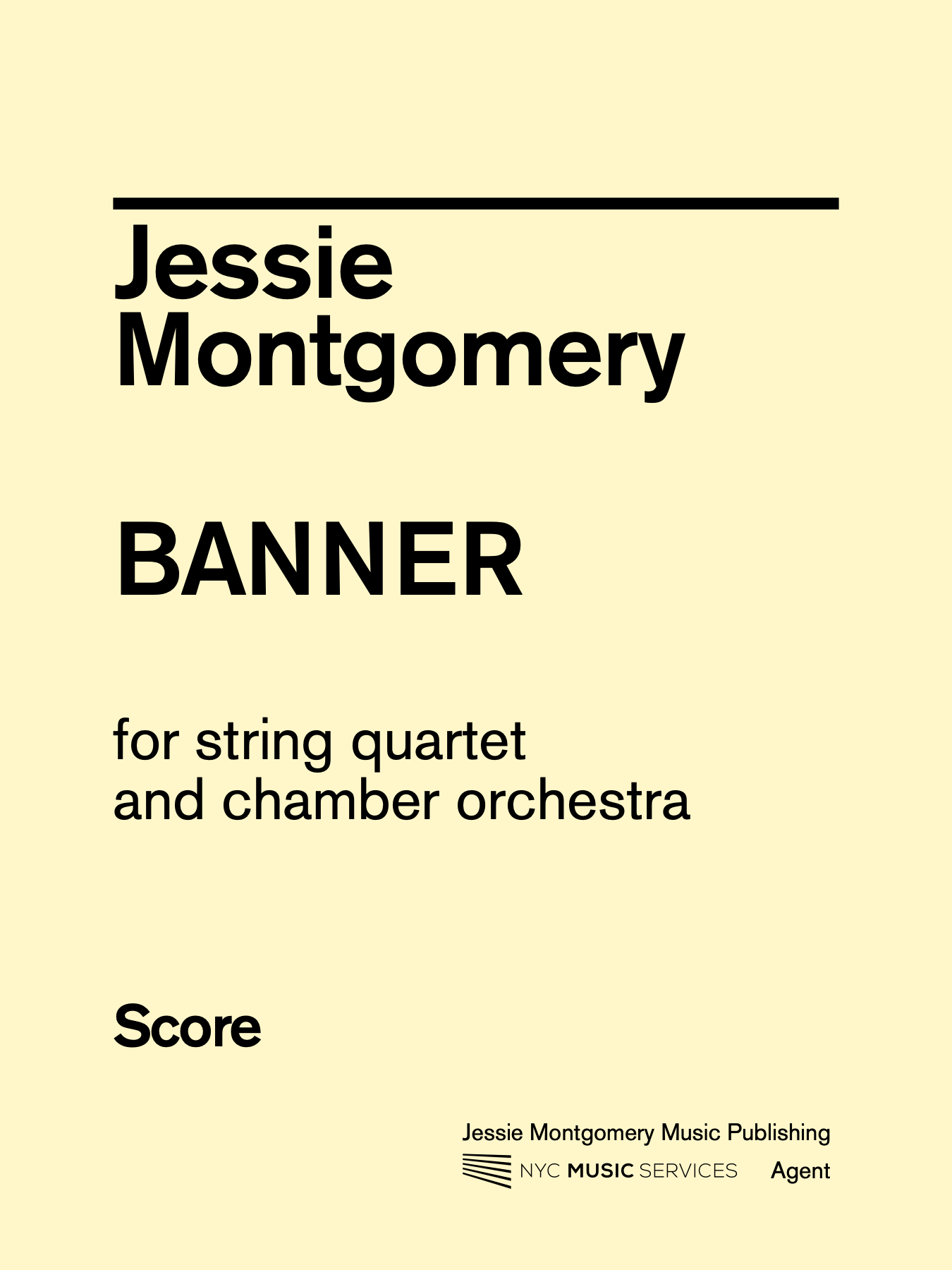 Montgomery: Banner - Version for String Quartet & Chamber Orchestra