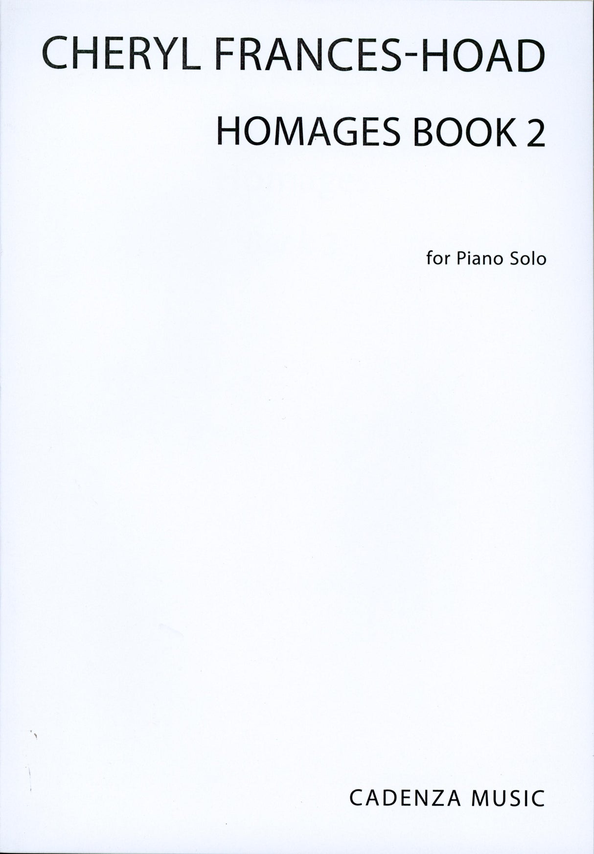 Frances-Hoad: Homages - Book 2