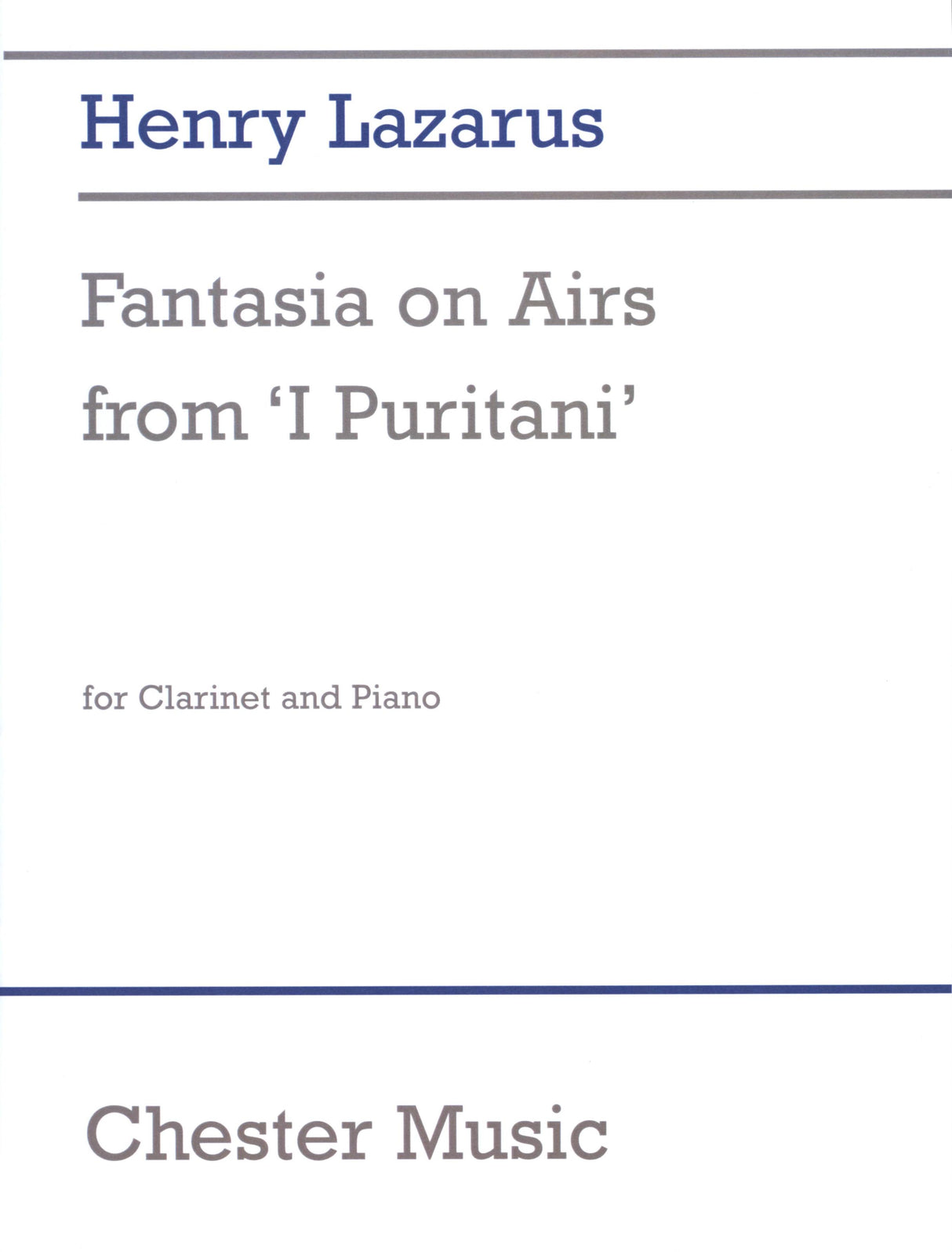 Lazarus: Fantasia on Airs from 'I Puritani'