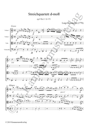 Boccherini: String Quartet in D Minor, G 172, Op. 9, No. 2