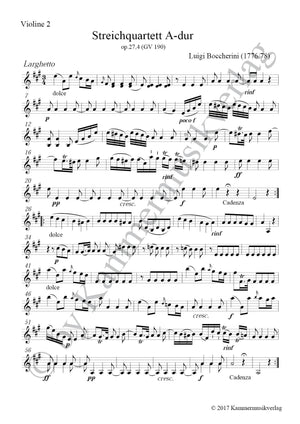 Boccherini: String Quartet in A Major, G 190, Op. 24, No. 2