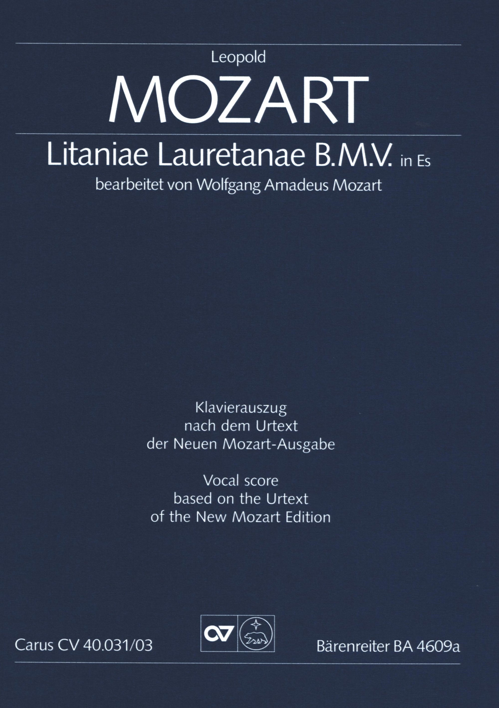 L. Mozart: Litaniae Lauretanae B.M.V in E-flat Major