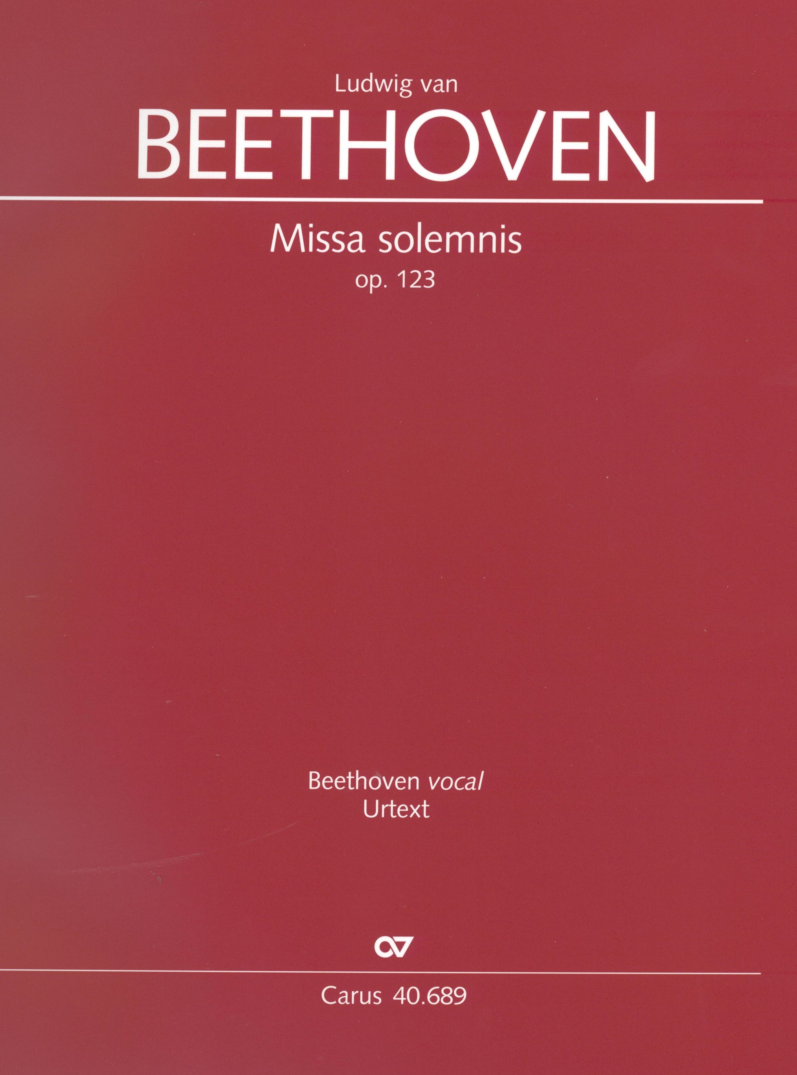 Beethoven: Missa solemnis, Op. 123 – Ficks Music Beethoven: Missa solemnis, Op. 123 – Ficks Music