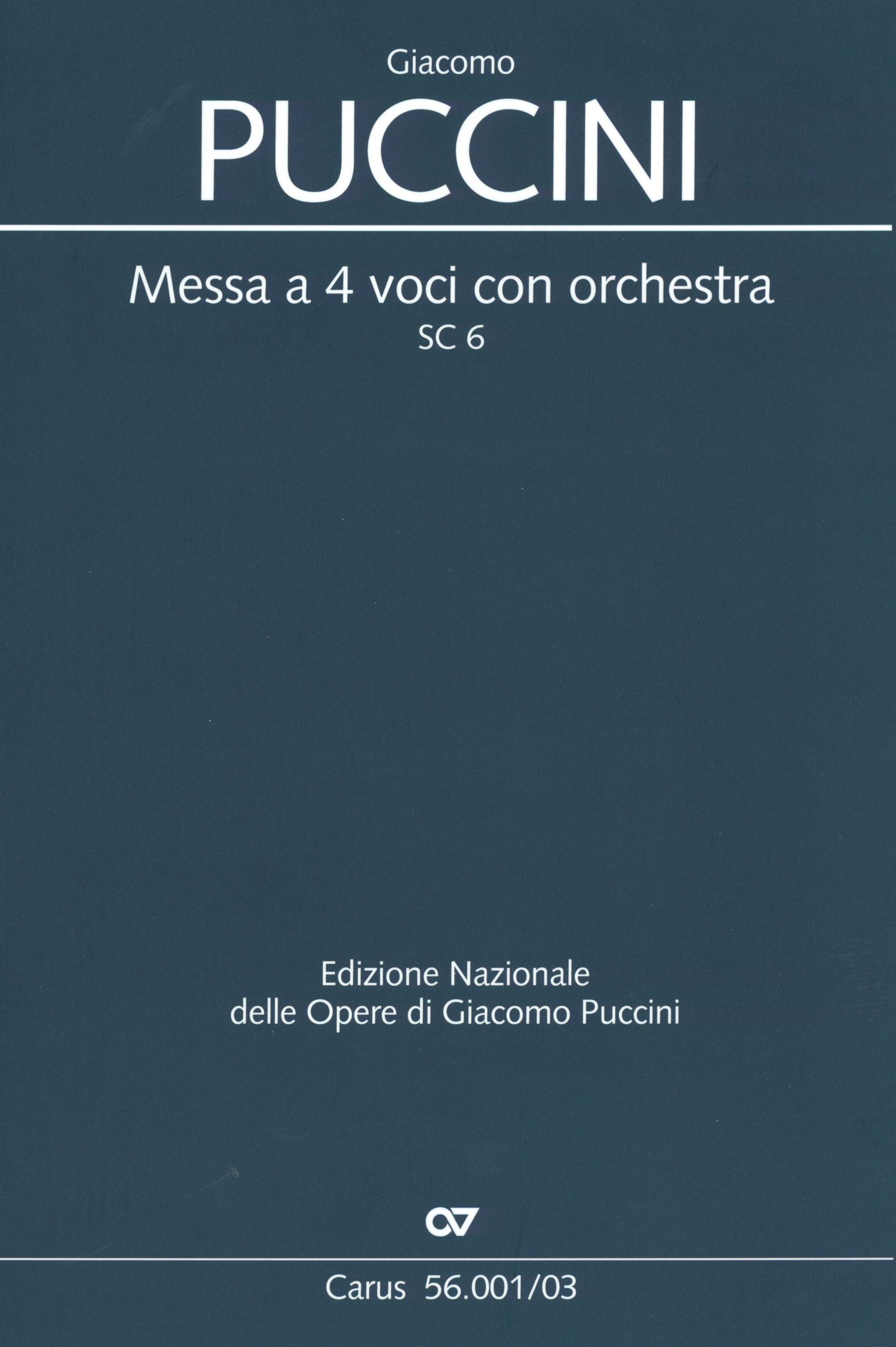 Puccini: Messa a 4 voci con orchestra, SC 6