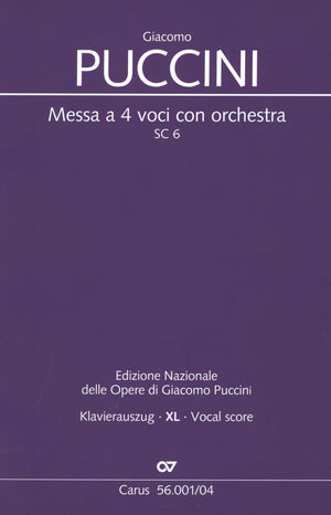 Puccini: Messa a 4 voci con orchestra, SC 6