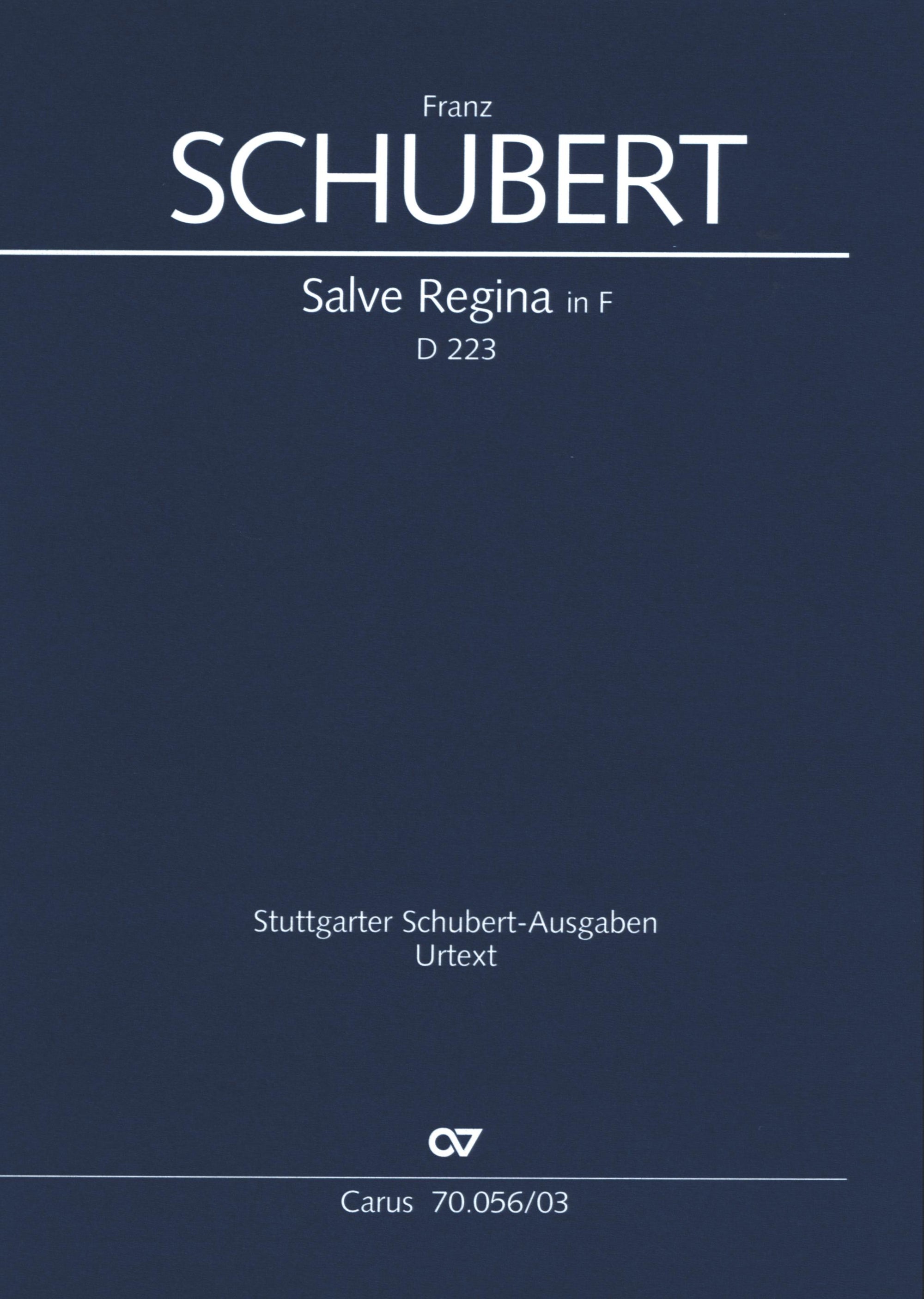 Schubert: Salve Regina in F Major, D. 223