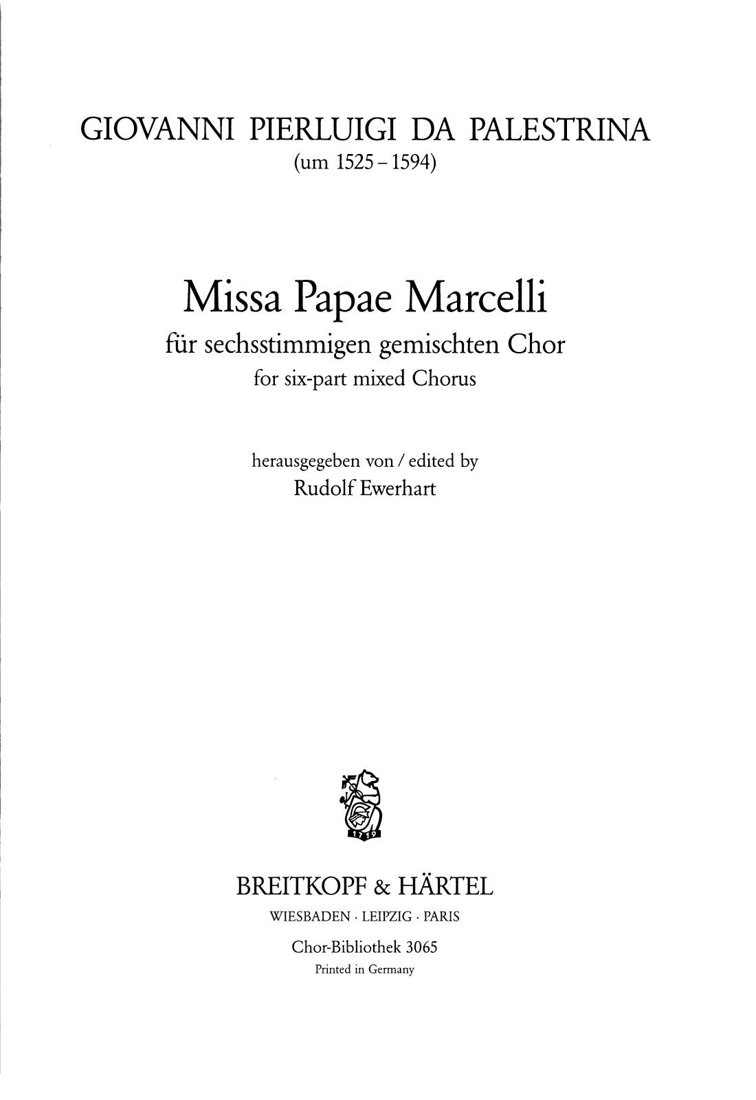 Palestrina: Missa "Papae Marcelli"