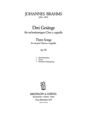 Brahms: 3 Songs, Op. 42