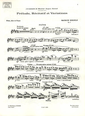 Duruflé: Prélude, Récitatif et variations, Op. 3