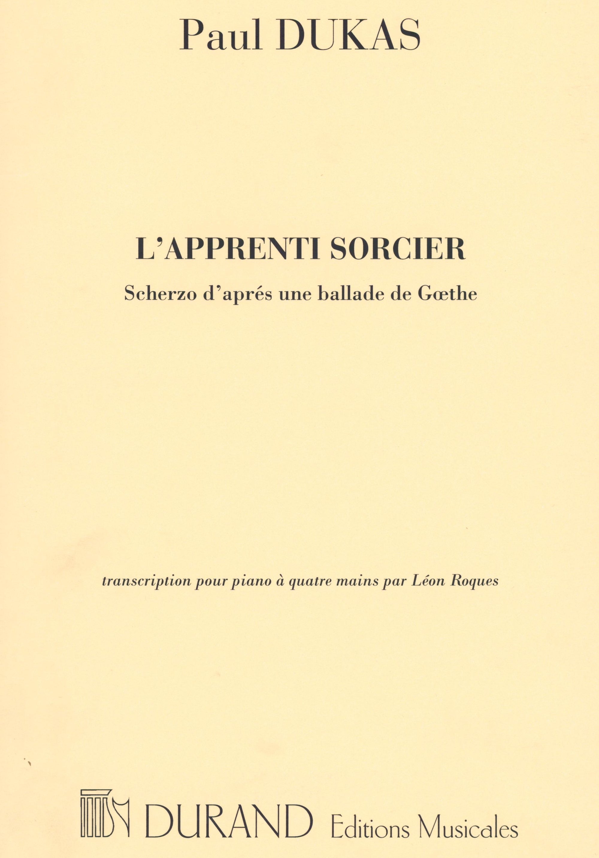 Dukas: L'Apprenti sorcier (arr. for piano 4-hands)