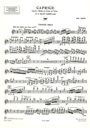 Saint-Saëns/Ysaÿe: Caprice after "Étude en forme de valse", Op. 52, No. 6