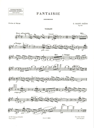 Saint-Saëns: Fantaisie for Violin & Harp, Op. 124