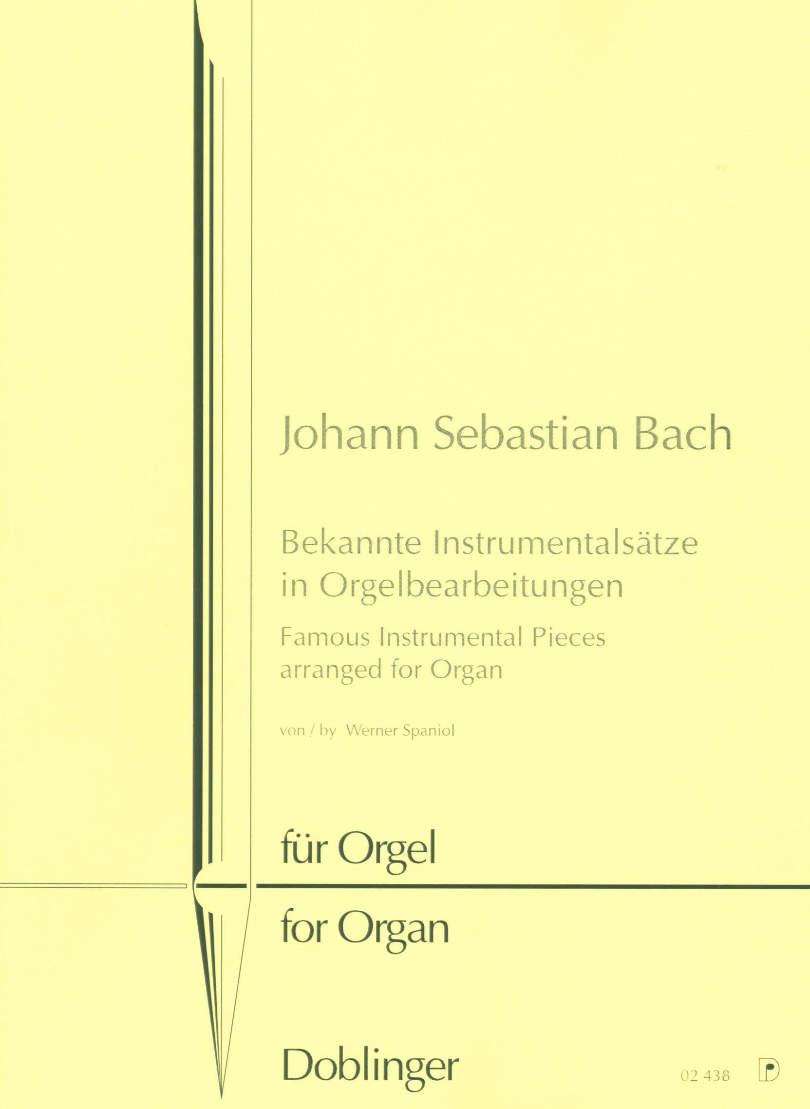 Bach: Famous Instrumental Pieces Arranged for Organ